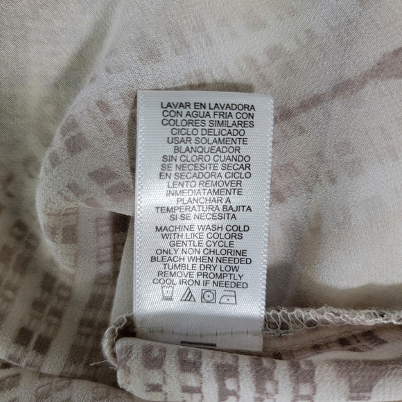 Elie Tahari For Design Nation Snakeskin Chrysler Building Chiffon Blouse Large - Picture 9 of 11